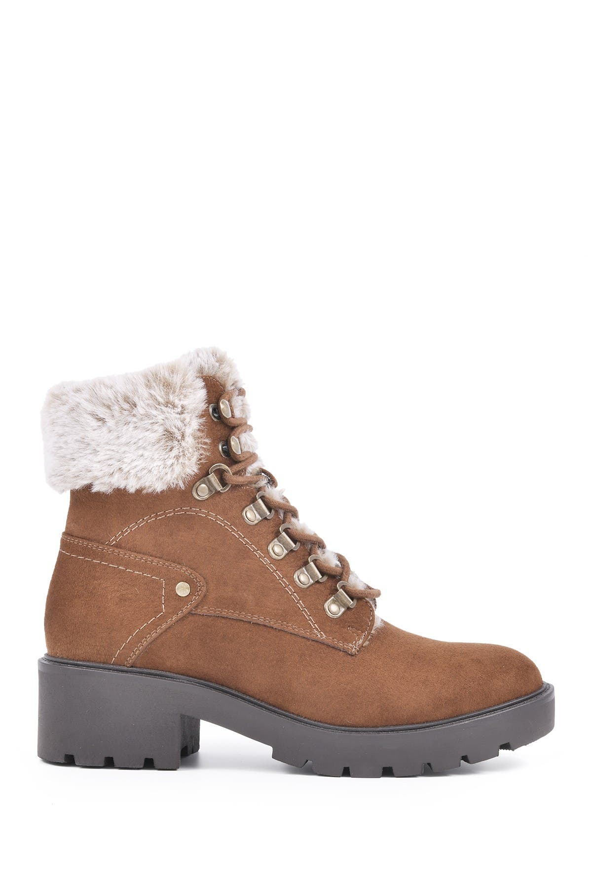 faux fur hiker boots