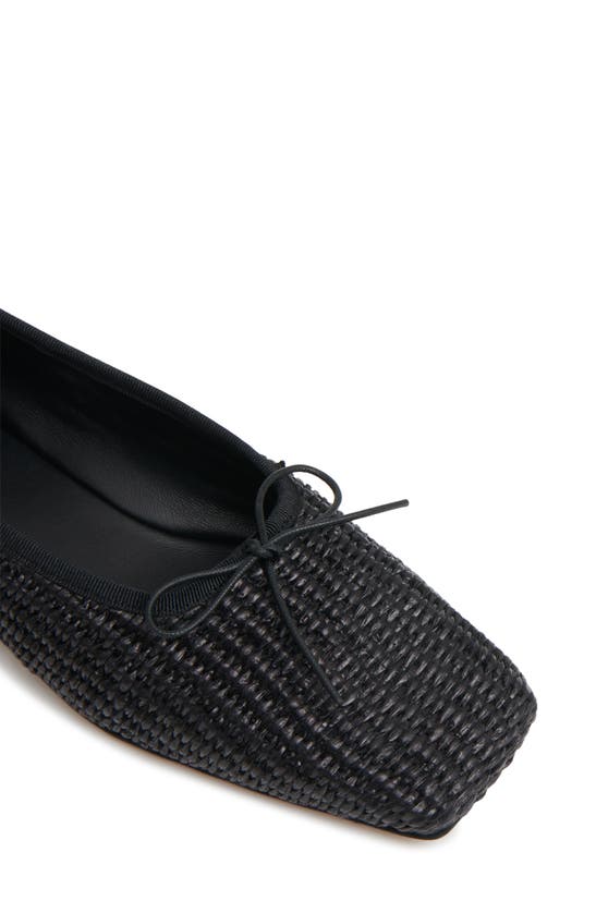 Shop Mansur Gavriel Square Toe Ballet Flat In Black