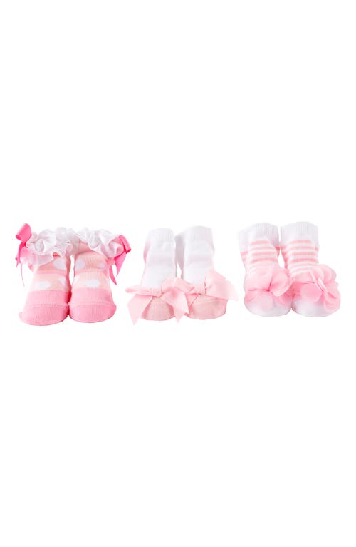 Shop Mud Pie 3-pack Socks In Pink