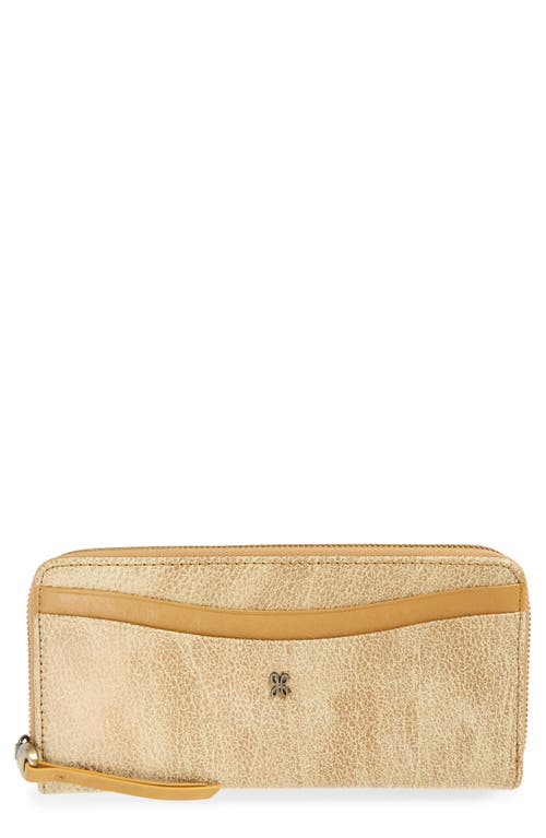 Shop Hobo Max Large Zip Around Continental Wallet In Gold Leaf