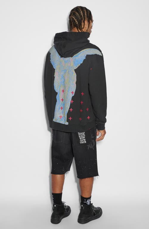 Shop Ksubi Sinners Biggie Oversize Graphic Hoodie In Black