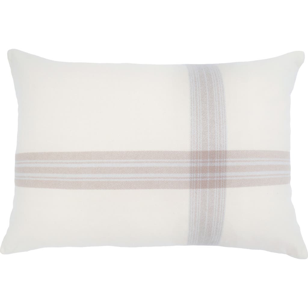 Pom Pom At Home Geneva Big Pillow In Ivory/taupe