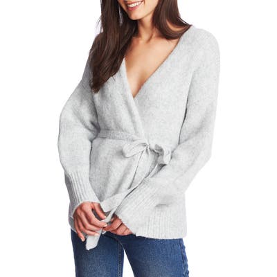 1.state Belted Cardigan, Grey