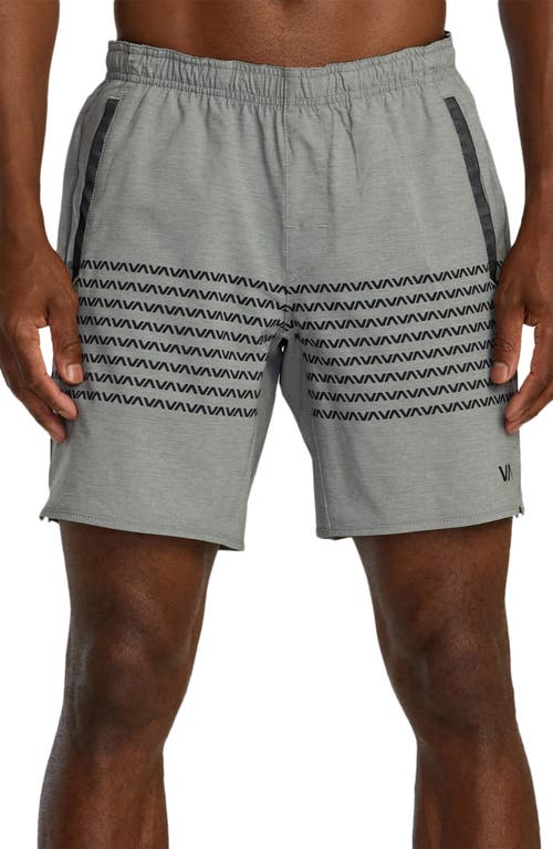 Rvca Yogger Stretch Athletic Shorts In Gray