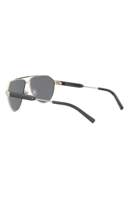 Shop Versace 62mm Oversize Aviator Sunglasses In Gold/grey Solid