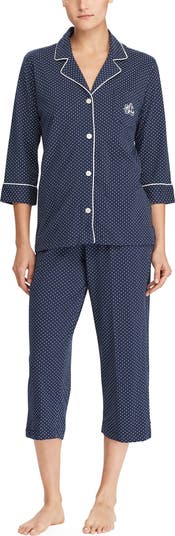 Lauren ralph lauren knit crop cotton pajamas Clearance