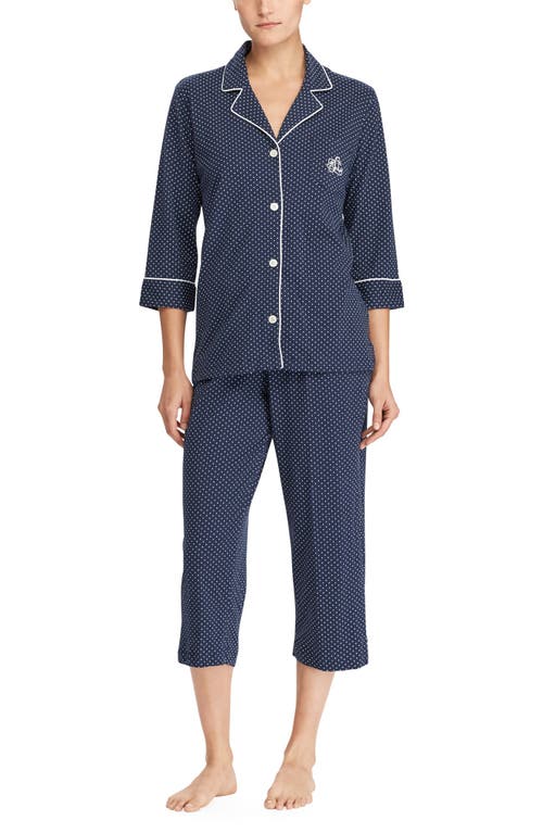 Lauren Ralph Knit Crop Cotton Pajamas at Nordstrom,