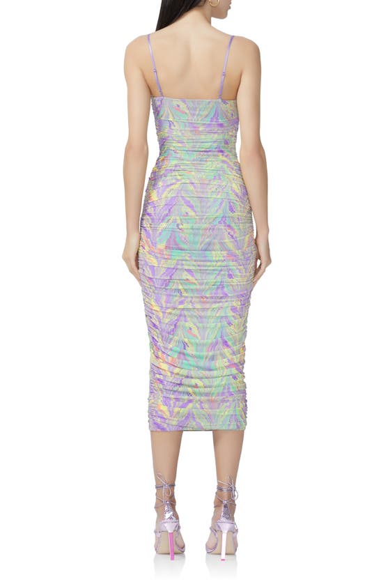 Shop Afrm Hazel Print Sleeveless Midi Dress In Neon Citrus Swirl