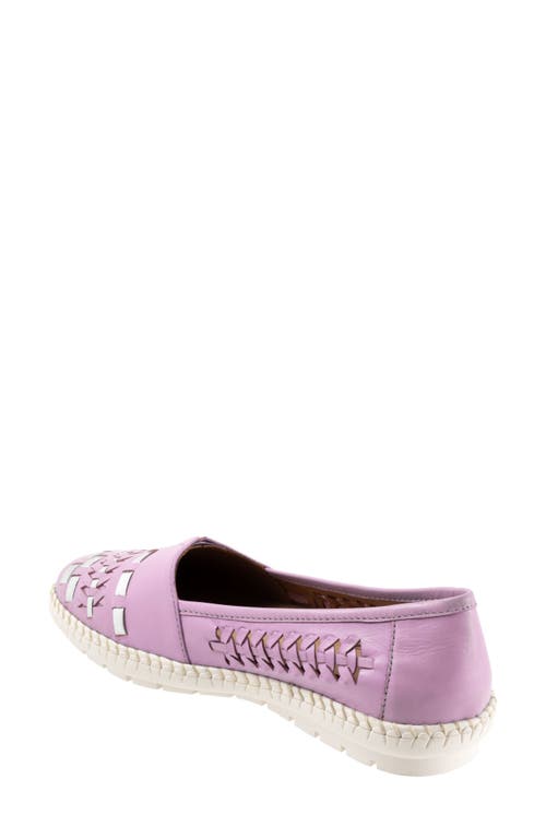 Shop Trotters Rory Woven Flat In Lavender/silver