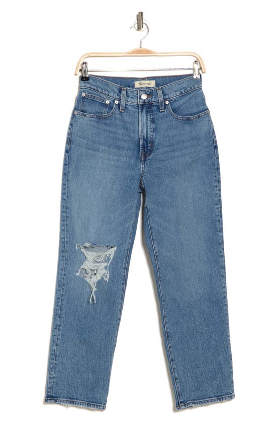 Madewell High Waist Perfect Vintage Straight Leg Jeans In Blue