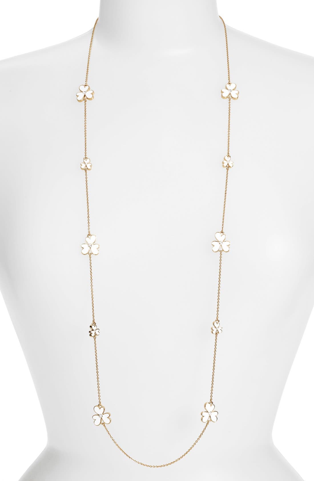 kate spade new york 'pansy blossoms' long station necklace Nordstrom