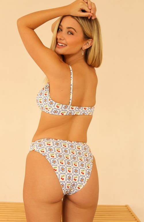 Dippin Daisys Seashore High Waist Cheeky Bikini Bottom In Palmero