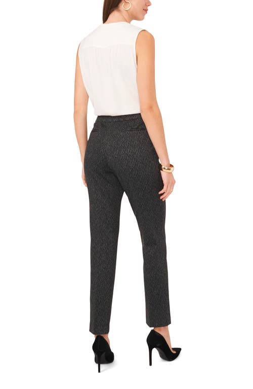 Shop Vince Camuto Herringbone Ankle Pants In Rich Black