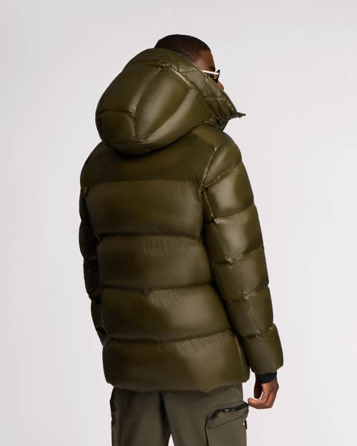 Alpenhaus Oakmount Straight Fit Quilted Puff Parka In Olive