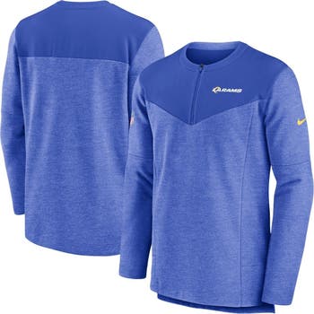 Men's Nike Royal Los Angeles Rams Sideline Logo Performance Pullover Hoodie
