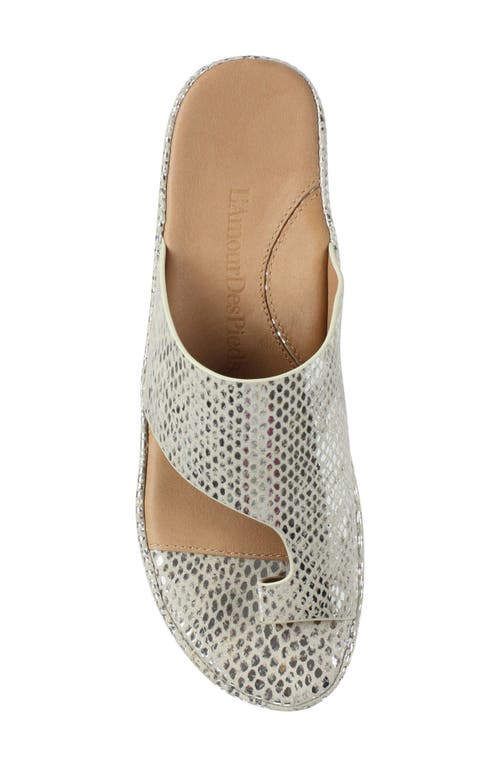 Shop L'amour Des Pieds Ahlina Platform Sandal In Silver/gold