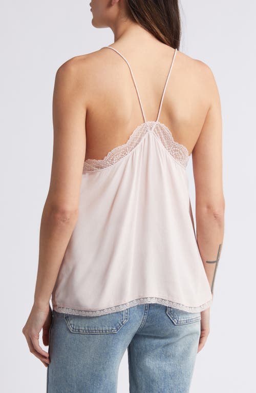 Treasure & Bond Lace Trim Camisole In Pink Sepia