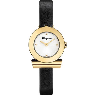 Salvatore Ferragamo Gancino Leather Bracelet Watch, 22Mm