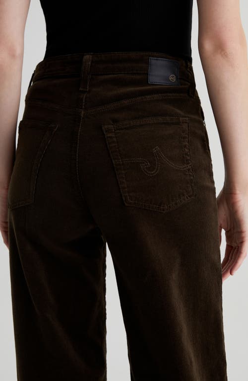 Shop Ag Kora High Waist Wide Leg Corduroy Jeans In Rich Umber