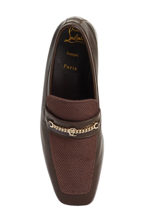 Christian Louboutin Moc Toe Leather & Nylon Loafer In Cosme