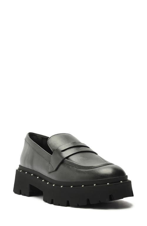 Shop Schutz Christie Platform Penny Loafer In Black