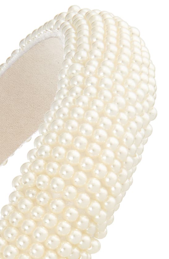 Shop Tasha Imitation Pearl Headband In Ivory