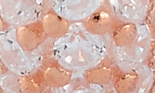 Sphera Milano Cz Pavé Safety Pin Earrings In Rose Gold