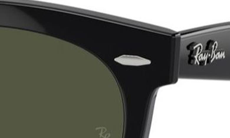 Ray Ban Wayfarer Way Sunglasses Black Frame Green Lenses 54-21 In Black