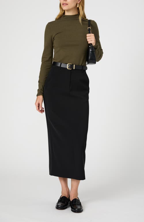 Shop French Connection Mock Neck Sweater In Olive Night