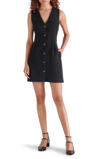 Bb Dakota By Steve Madden Button-up Dress In Black