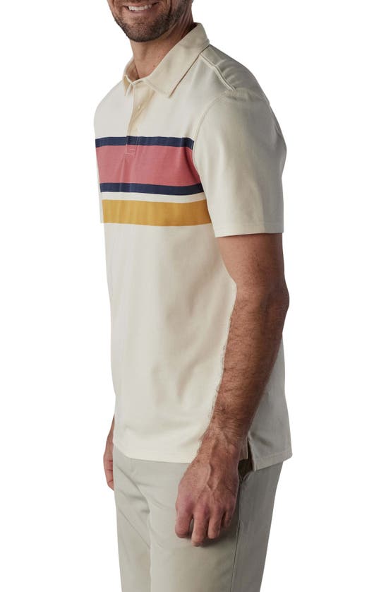 Shop The Normal Brand Chip Piqué Polo In Mineral Red Stripe