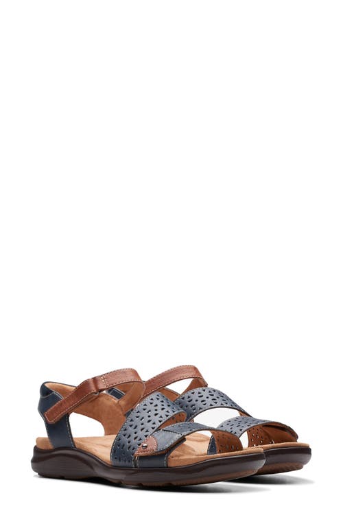 Clarks(r) Kilty Way Sandal Navy Leather at Nordstrom,