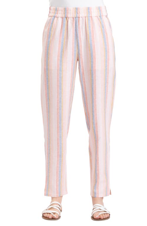 Threads 4 Thought Winnie Stripe Pull-On Ankle Linen Blend Pants Seaside at Nordstrom,