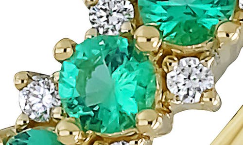 Bony Levy El Mar Emerald & Diamond Stacking Ring In 18k Yellow Gold