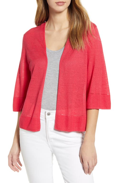 Tommy Bahama Lea Linen Cardigan in Amaranth 