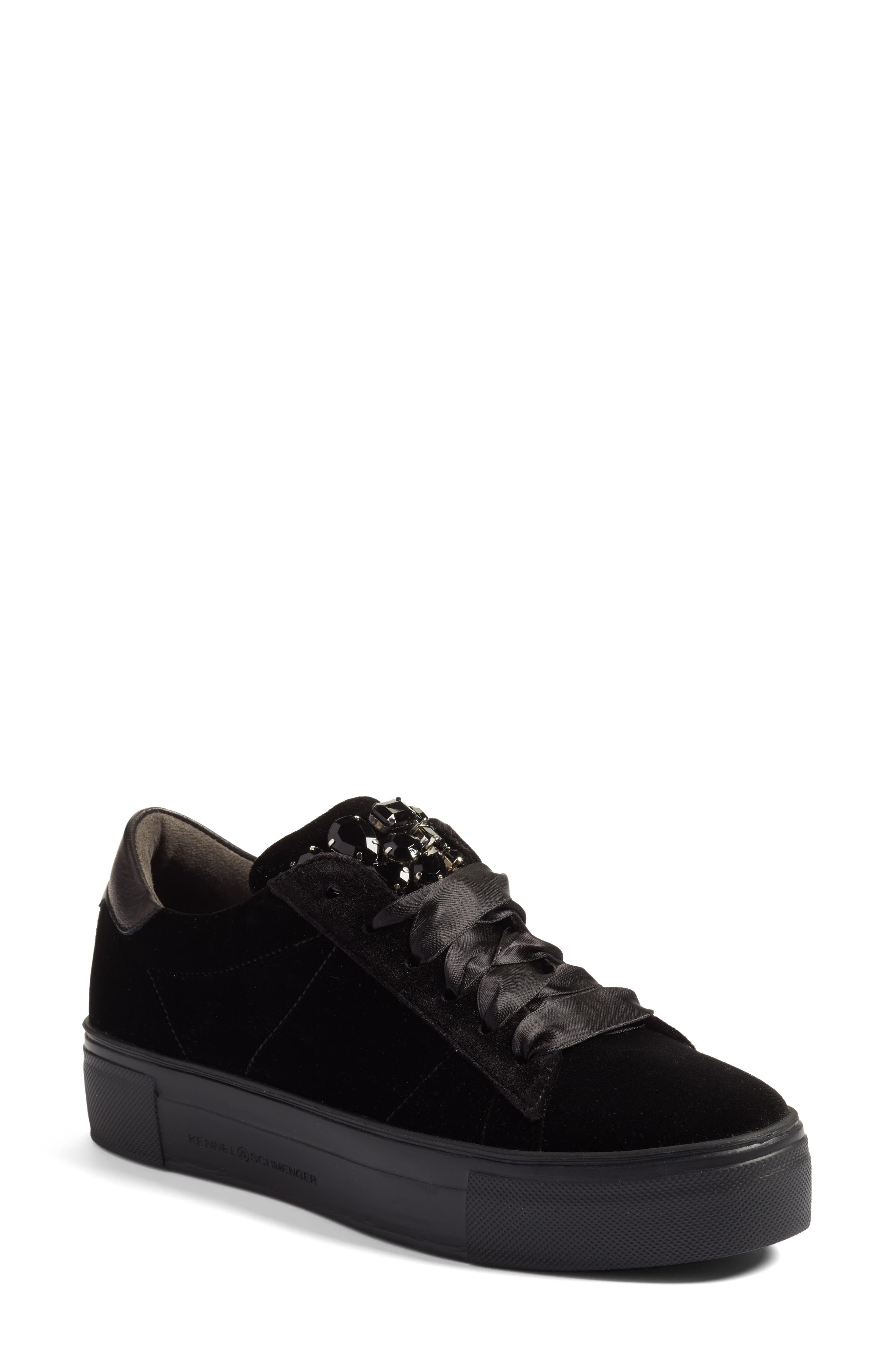Kennel \u0026 Schmenger Big Velvet Lace-Up Sneaker (Women) | Nordstrom