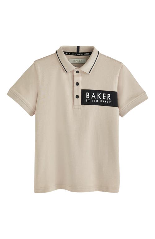Baker by Ted Kids' Cotton Graphic Polo Natural at Nordstrom,