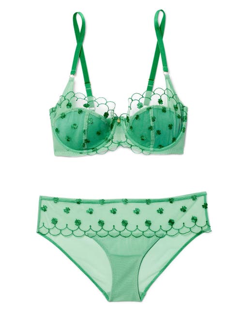 Adore Me Bettie Contour Balconette Bra In Medium Green