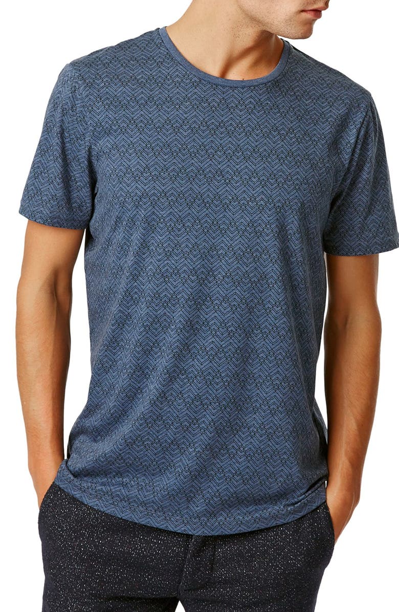 Topman Geo Print Crewneck T-Shirt | Nordstrom