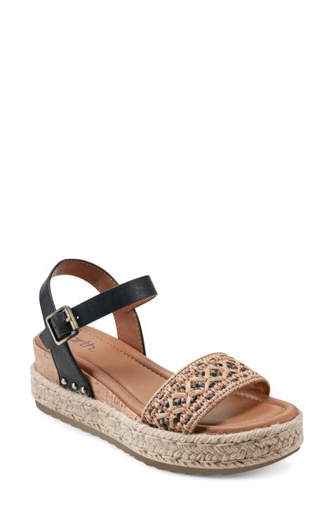 Collins Ankle Strap Espadrille Platform Wedge Sandal (Women)