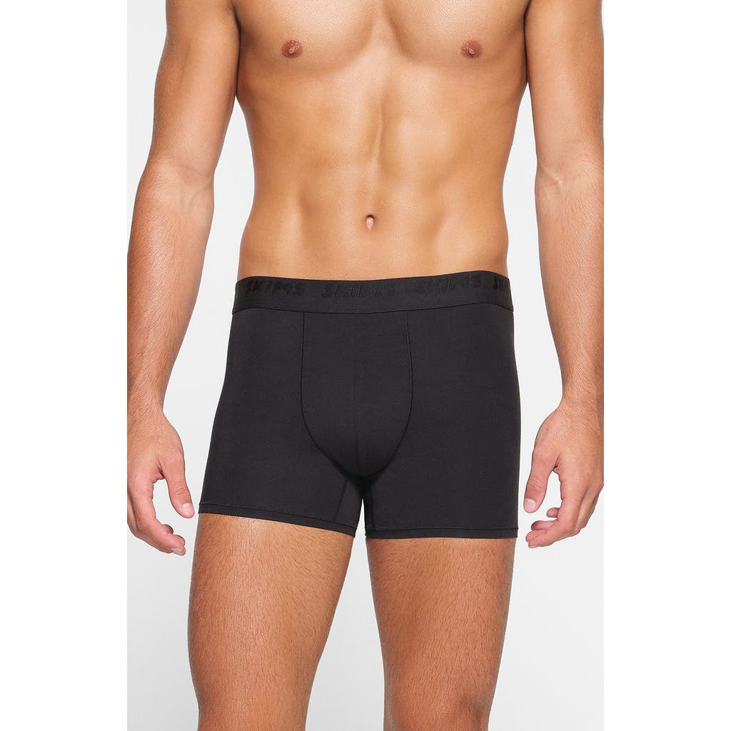 Skims 3-inch Stretch Modal Boxer Briefs In Obsidian