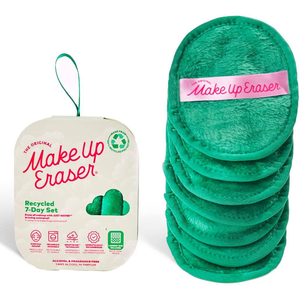 The Original Makeup Eraser Recycled 7-day Makeup Eraser Set With Laundry Bag In Recycled Green