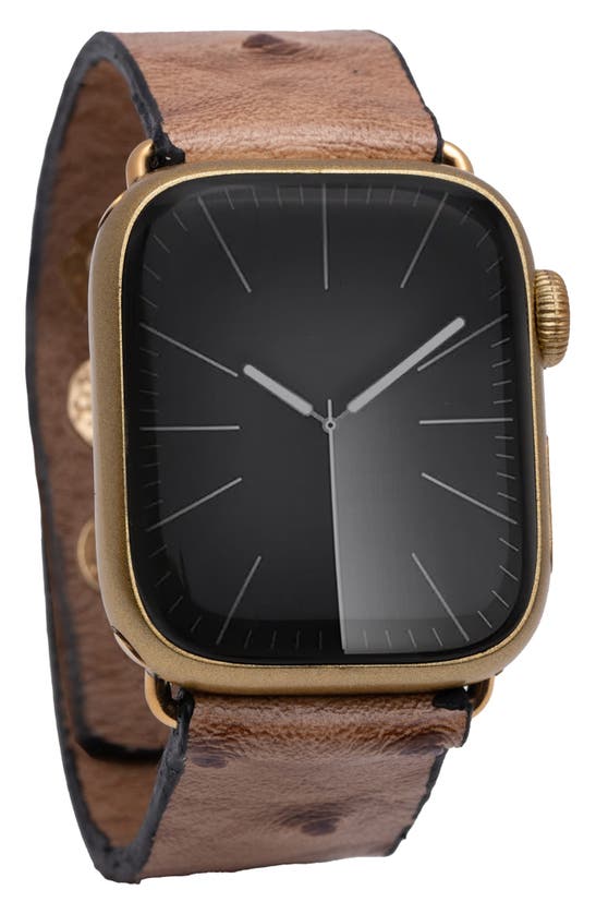 Saachi Aileen Dotted Leather Apple Watch® Watchband In Brown