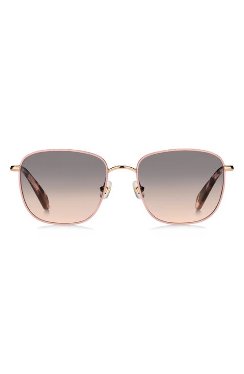 Kate Spade New York kiylah 53mm square sunglasses in Pink/Gold at Nordstrom