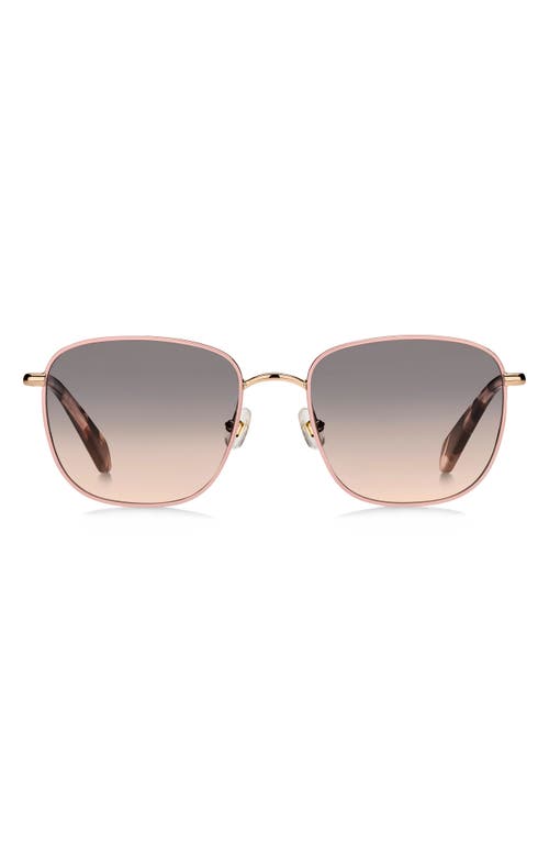 Kate Spade New York Kiylah 53mm Square Sunglasses In Pink/gold