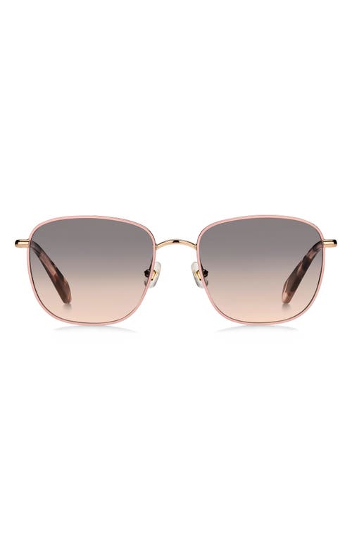 Shop Kate Spade New York Kiylah 53mm Square Sunglasses In Pink/gold