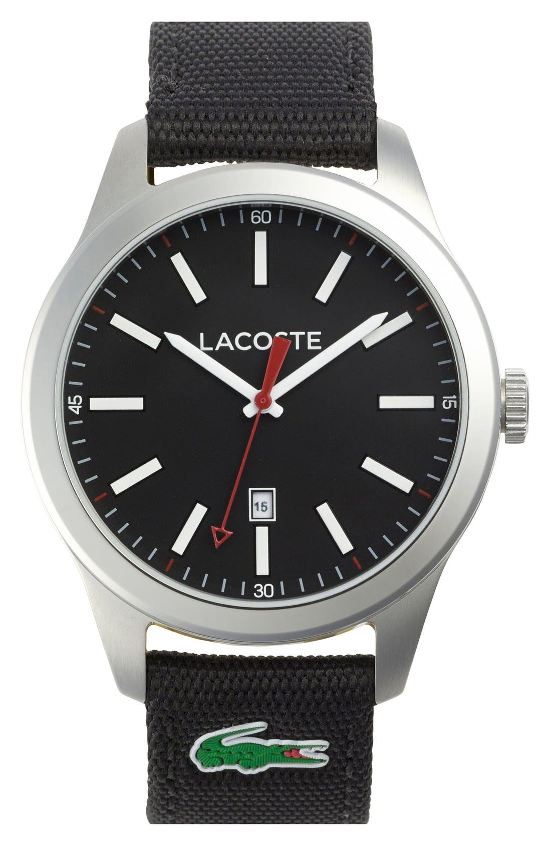 Lacoste Auckland Canvas Strap Watch 44mm Nordstrom