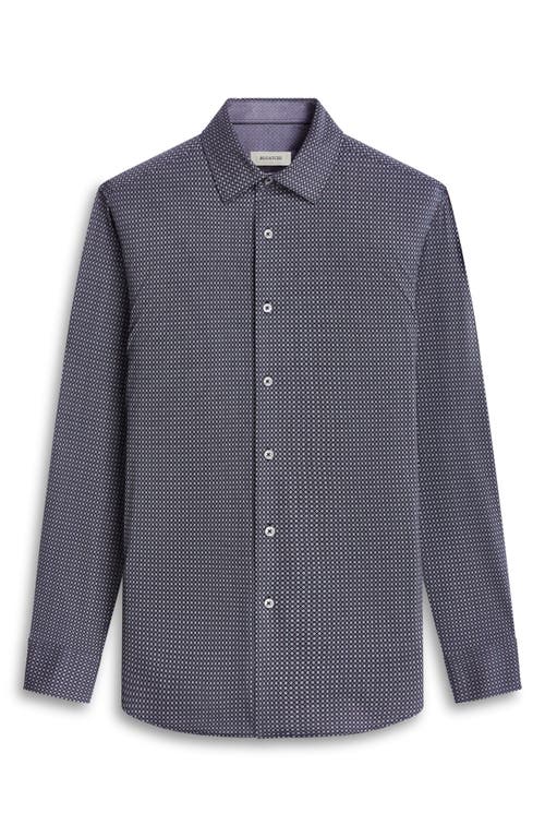 Shop Bugatchi Jimmy Ooohcotton® Geo Print Button-up Shirt In Black/grey