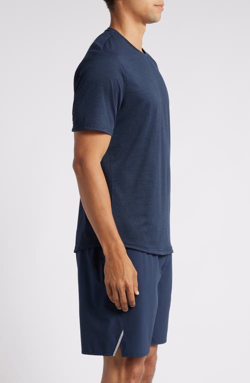 Shop Zella Restore Soft Performance T-shirt In Navy Eclipse