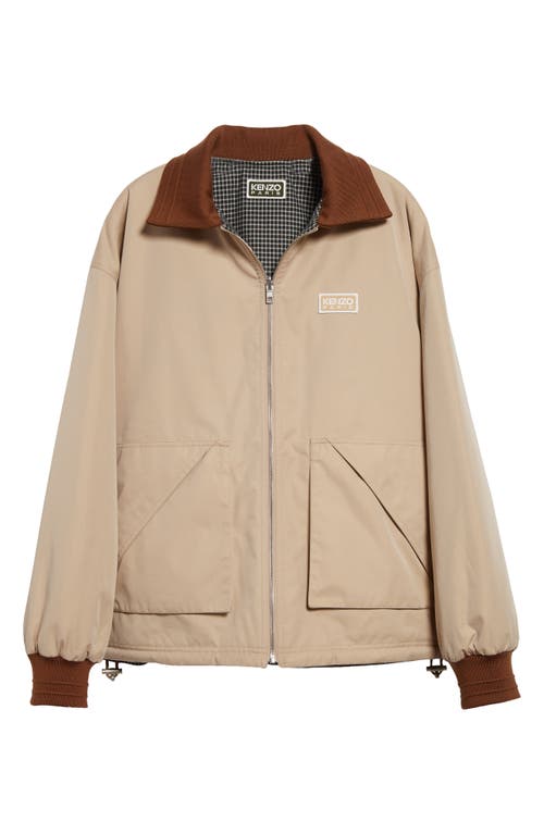 Shop Kenzo Elevated Reversible Coach's Jacket In Beige